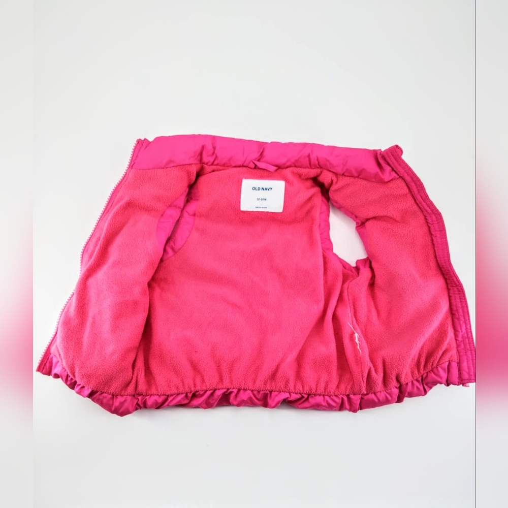 Old Navy Pink Puffer Vest - Picture 2 of 10
